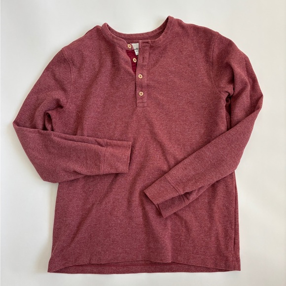 Red Goodfellow and Co Henley. Men’s large - Picture 1 of 3